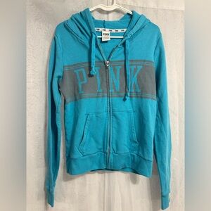 Blue PINK Zip-Up Hoodie